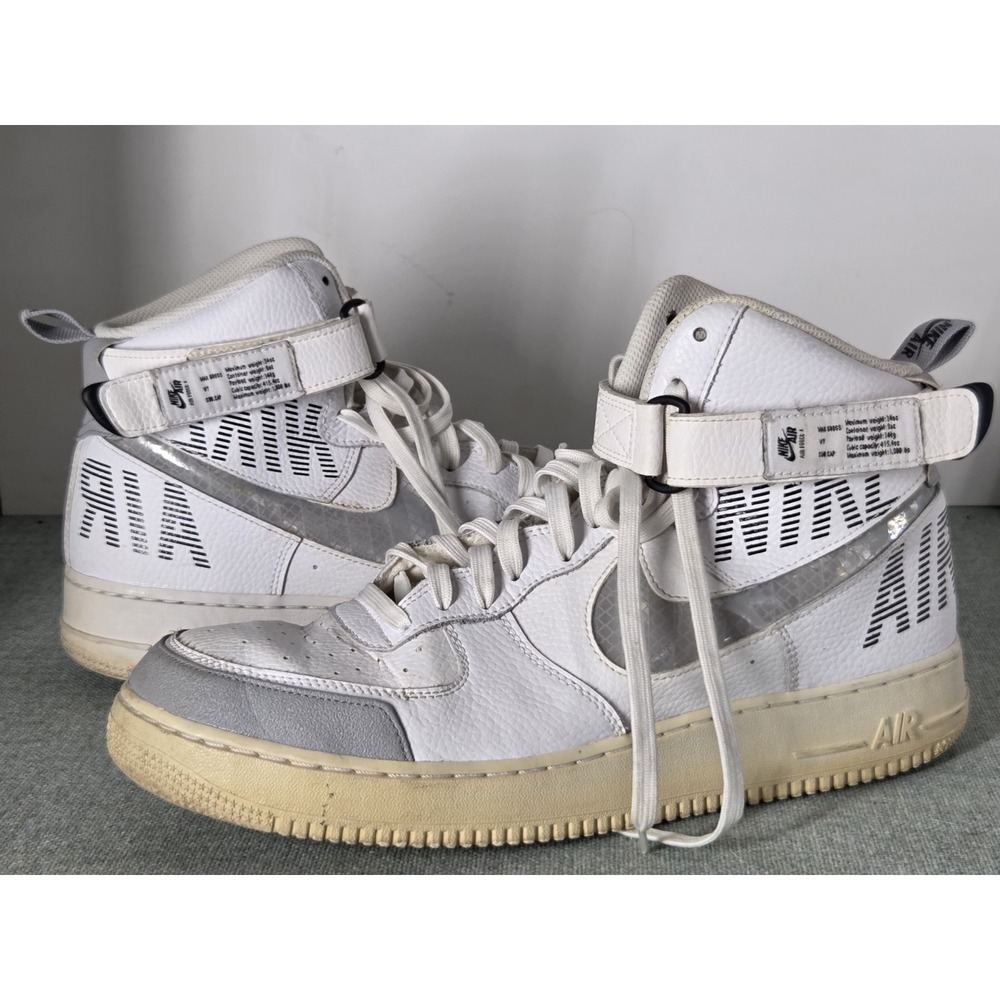 Nike Air Force 1 High Under Construction White Cool Grey CQ0449-100 Sz 13